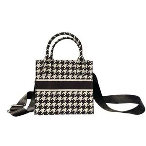Like Dreams Houndstooth Two Tone Black & White Handbag Purse